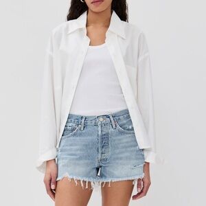 AGOLDE Parker Cutoff Denim Shorts in Swampmeet - size 29